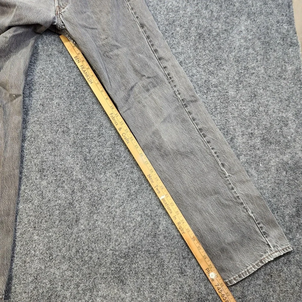 Vintage Levis 501 Jeans Mens 31x34 Gray Button Fly Straight Denim Casual USA 90s